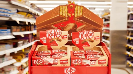 Global first as KitKat is wrapped in paper packaging