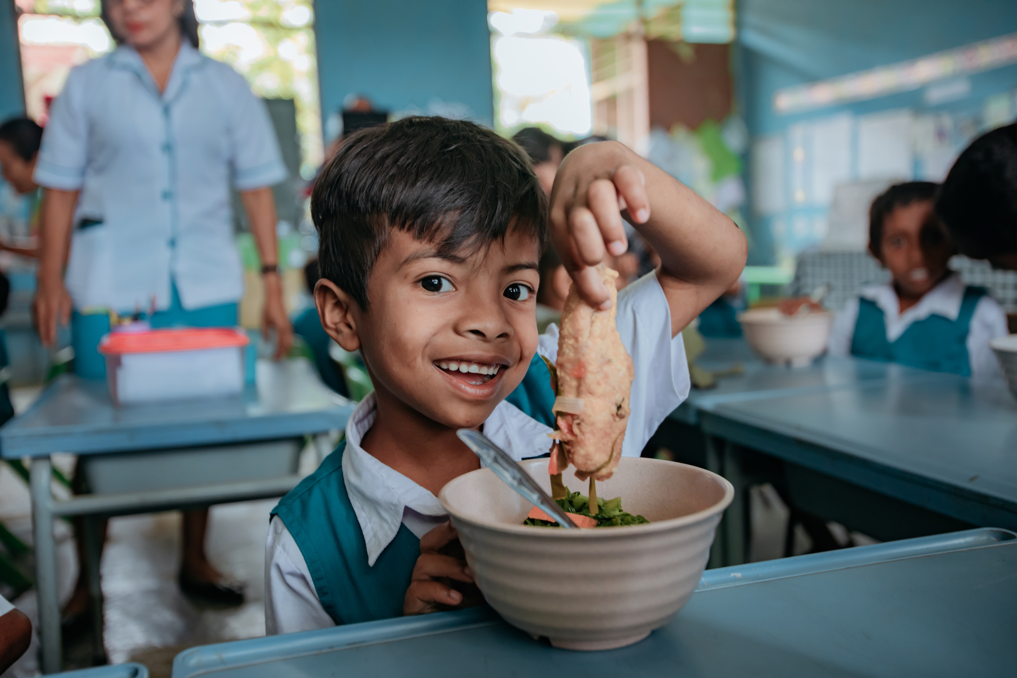 Fish in school meals, a nutritious initiative for children in Timor-Leste