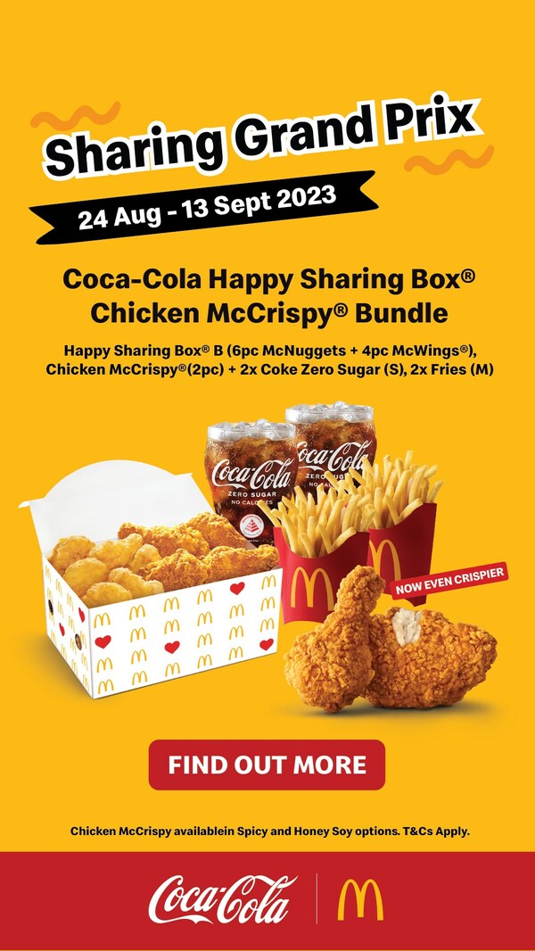 Coca-Cola &amp; McDonald's rev up Sharing Grand Prix contest in Singapore