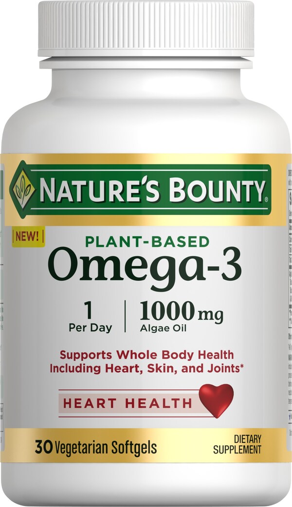 Nature's Bounty introduces plant-based omega-3 supplement