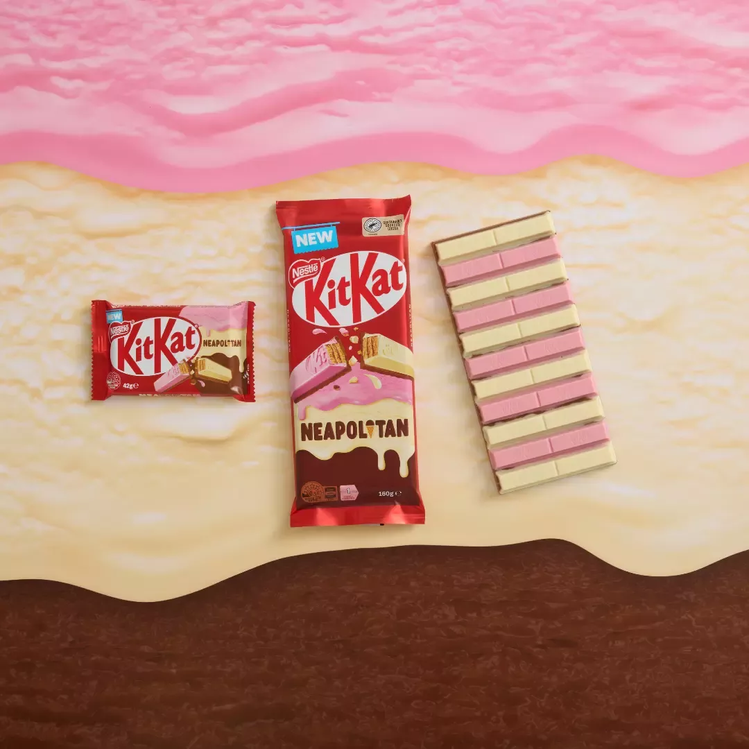 KitKat introduces Neapolitan chocolate block &amp; bar
