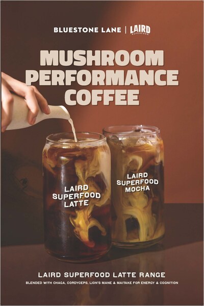 Laird Superfood and Bluestone Lane partner to introduce mushroom coffee drinks 