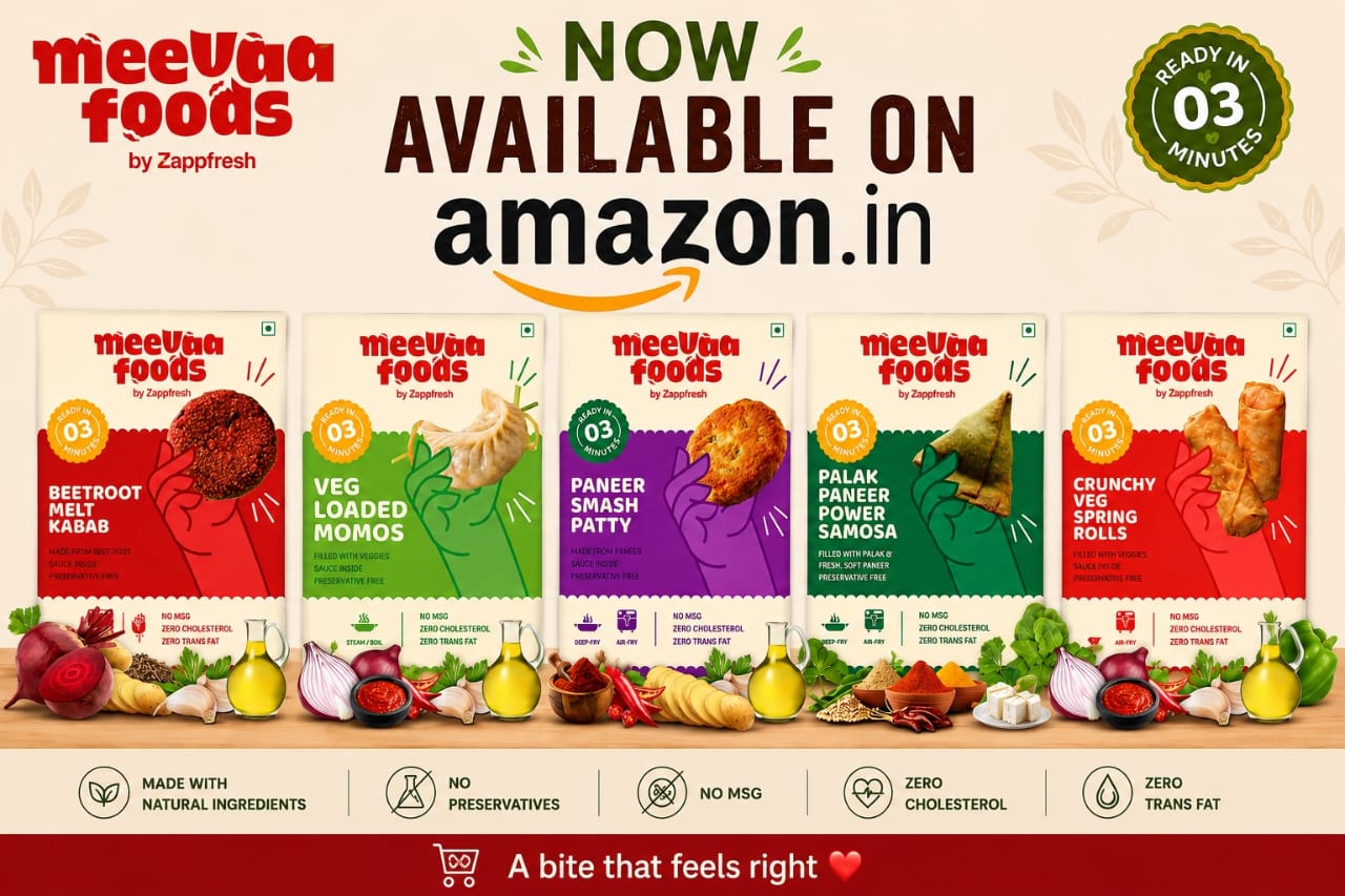 Meevaa Foods by Zappfresh Expands Pan-India Reach Through Amazon India Launch